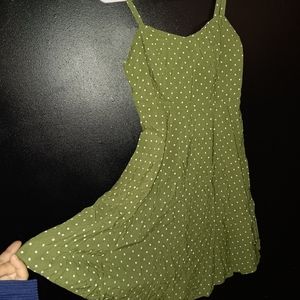 Old navy Army green polka dot cami summer dress